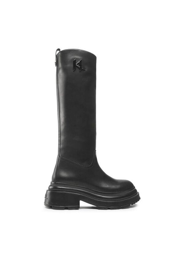 Karl Lagerfeld - KARL LAGERFELD Kozaki KL45090 Czarny. Kolor: czarny. Materiał: skóra