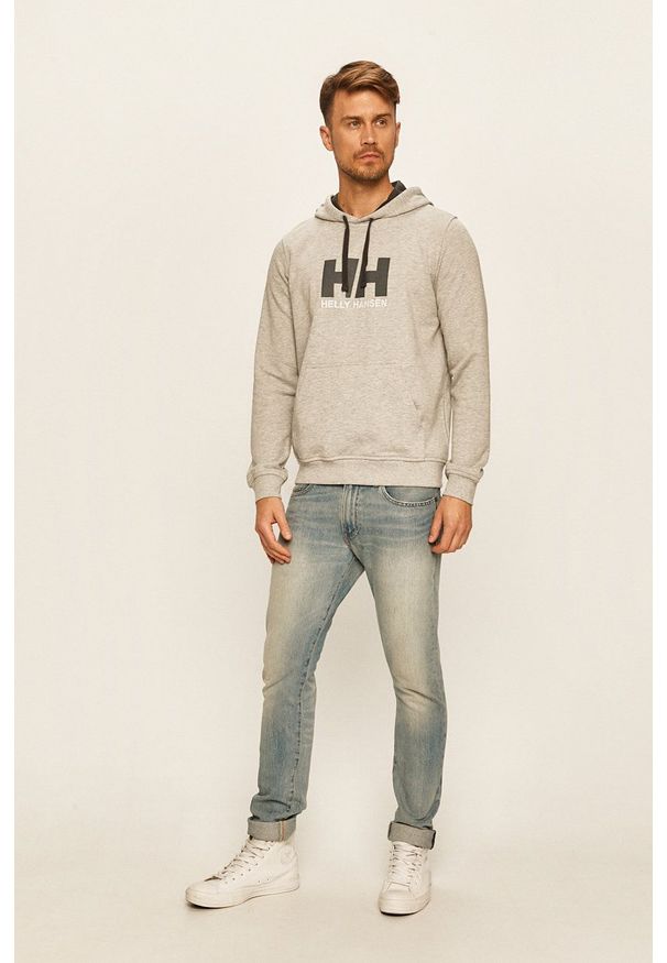 Helly Hansen - Bluza. Okazja: na co dzień. Kolor: szary. Wzór: aplikacja. Styl: casual