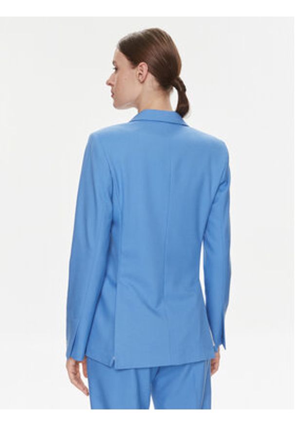 TOMMY HILFIGER - Tommy Hilfiger Marynarka WW0WW39977 Niebieski Regular Fit. Kolor: niebieski. Materiał: wiskoza, syntetyk