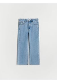 Reserved - Jeansy straight fit z ćwiekami - niebieski. Kolor: niebieski #1