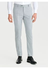 Pako Lorente - PAKO LORENTE – Szare spodnie ganiturowe. Kolor: szary. Materiał: poliester, wiskoza, elastan. Wzór: gładki. Styl: młodzieżowy, elegancki #10