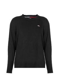 TOMMY HILFIGER - Tommy Hilfiger Sweter | DM0DM13049 | Mężczyzna | Czarny. Okazja: na co dzień. Kolor: czarny. Materiał: bawełna. Wzór: ze splotem. Styl: casual