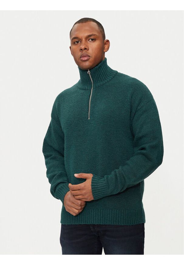 Jack & Jones Sweter Ollie 12241817 Zielony Relaxed Fit. Kolor: zielony. Materiał: syntetyk