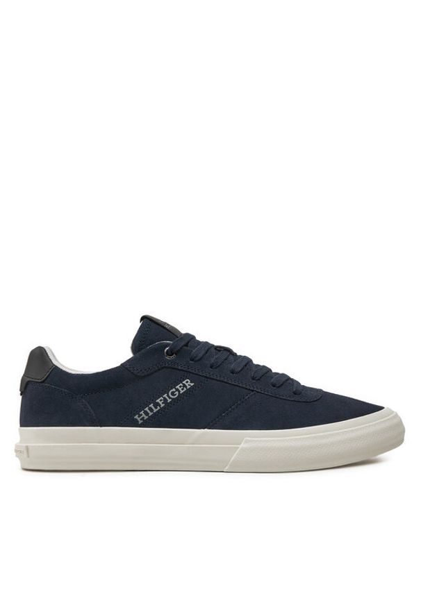 TOMMY HILFIGER - Tommy Hilfiger Sneakersy Th Hi Vulc Low Street Suede FM0FM05112 Granatowy. Kolor: niebieski. Materiał: skóra, zamsz