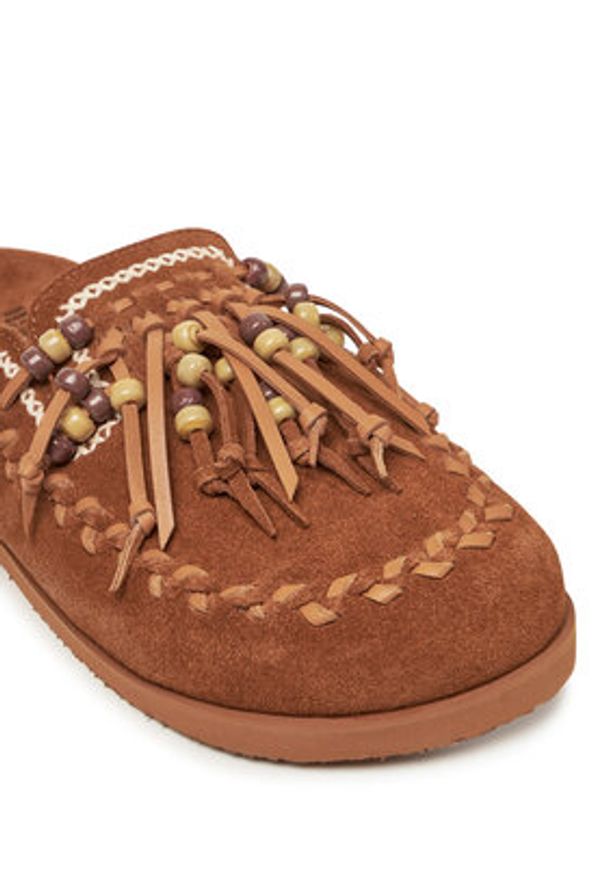 Bronx Klapki 66571-CU Brązowy. Kolor: brązowy. Materiał: skóra