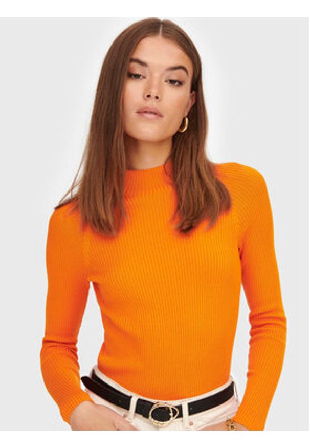 only - ONLY Sweter Rachella 15272596 Żółty Slim Fit. Kolor: żółty. Materiał: wiskoza, syntetyk
