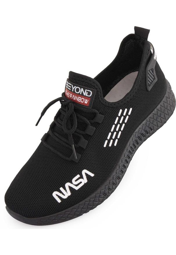 Nasa - Czarne Sneakers NASA dla Mężczyzn Rozmiar 44 - Styl Kosmiczny. Kolor: czarny