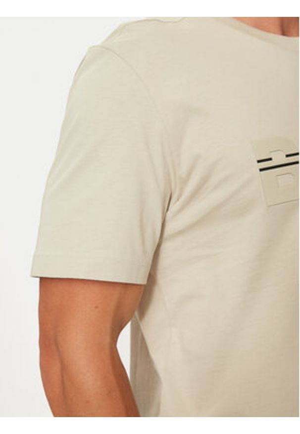 BOSS - Boss T-Shirt 50525208 Beżowy Regular Fit. Kolor: beżowy. Materiał: bawełna