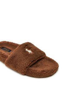 Polo Ralph Lauren Kapcie Elenore 842957051001 Brązowy. Kolor: brązowy. Materiał: materiał #5