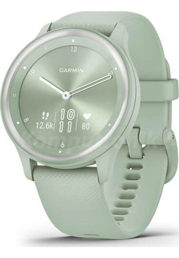 GARMIN - Zegarek sportowy Garmin Vivomove Sport Zielony (010-02566-03). Kolor: zielony. Styl: sportowy