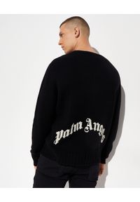 PALM ANGELS - Czarny sweter z wełny. Kolor: czarny. Materiał: wełna. Styl: klasyczny