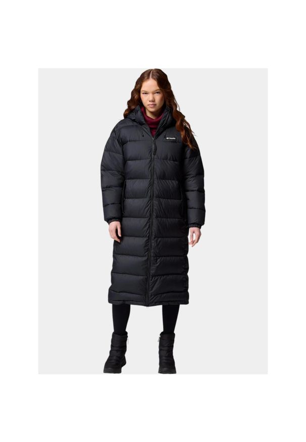 columbia - Płaszcz Zimowy Damski Columbia Pike Lake III Long. Kolor: czarny. Materiał: materiał, puch. Sezon: zima. Sport: turystyka piesza