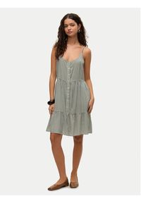 Vero Moda Sukienka letnia Bumpy 10325283 Zielony Loose Fit. Kolor: zielony. Materiał: wiskoza. Sezon: lato