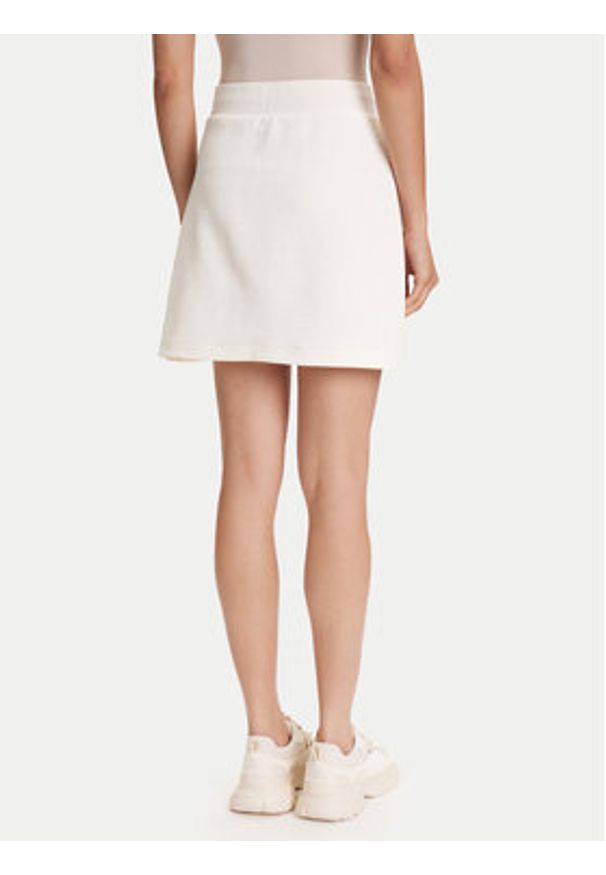 Guess Spódnica mini V5YD03 KBSL2 Écru Regular Fit. Materiał: syntetyk