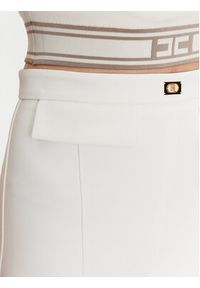 Elisabetta Franchi Spodnie materiałowe PA-078-51E2-V300 Biały Regular Fit. Kolor: biały. Materiał: syntetyk #3
