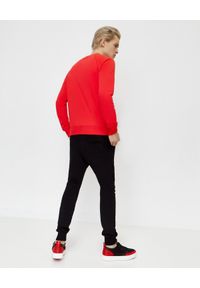 Balmain - BALMAIN - Czerwona bluza z logo. Kolor: czerwony. Materiał: bawełna. Długość rękawa: długi rękaw. Długość: długie. Styl: elegancki #3