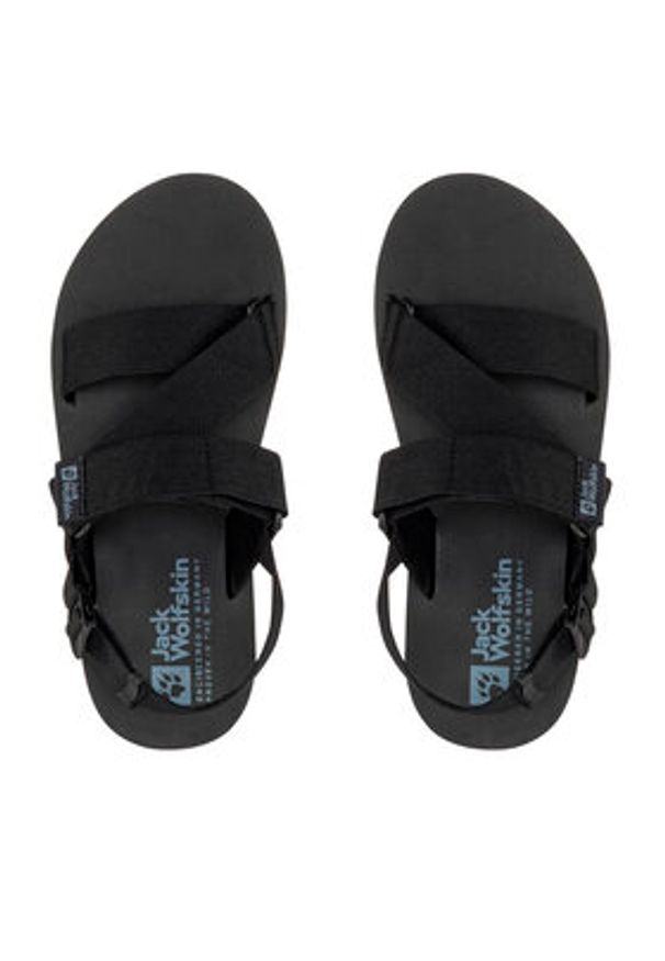 Jack Wolfskin Sandały Urban Entdeckung Belt Sandal 4056711 Czarny. Kolor: czarny. Materiał: materiał