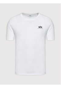 Alpha Industries T-Shirt Backprint 128507CP Biały Regular Fit. Kolor: biały. Materiał: bawełna #5