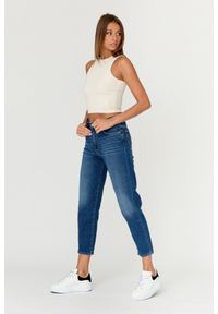 7 FOR ALL MANKIND Granatowe jeansy damskie MALIA LUXE VINTAGE BLUEPRINT. Kolor: niebieski. Styl: vintage #3