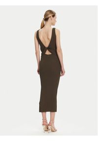 Guess Sukienka dzianinowa W5GK47 Z3L10 Brązowy Regular Fit. Kolor: brązowy. Materiał: wiskoza #5