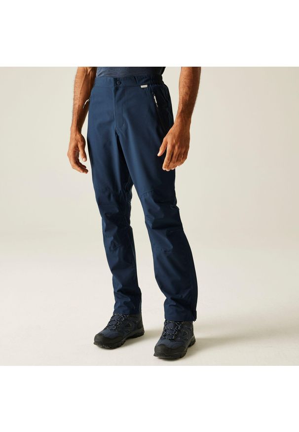 Regatta - Spodnie turystyczne męskie Highton Stretch. Kolor: niebieski. Długość: długie. Sezon: lato. Sport: turystyka piesza