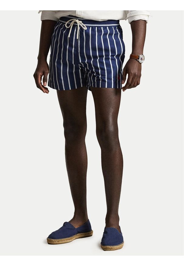 Polo Ralph Lauren Szorty kąpielowe 710975405001 Granatowy Slim Fit. Kolor: niebieski. Materiał: syntetyk