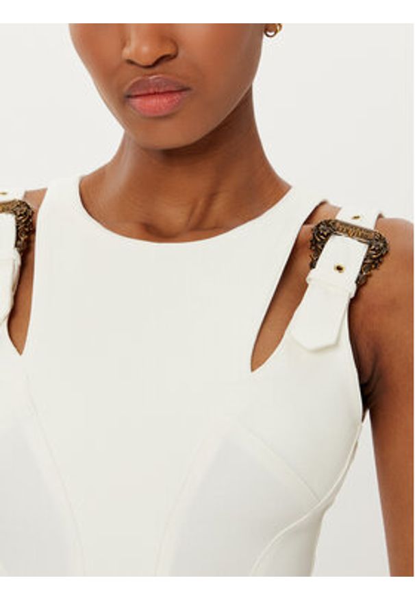 Versace Jeans Couture Sukienka koktajlowa 78HAO913 Biały Slim Fit. Kolor: biały. Materiał: syntetyk. Styl: wizytowy