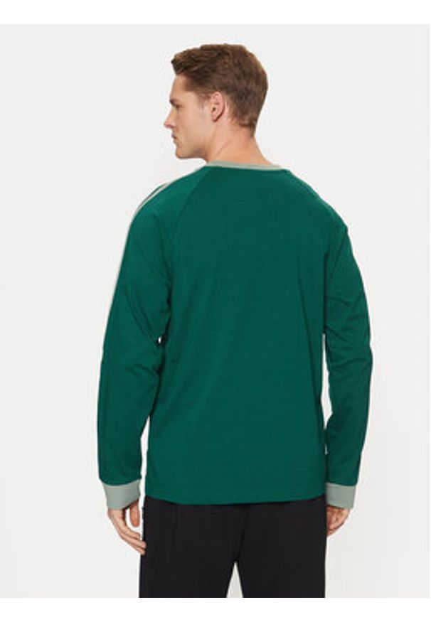 Adidas - adidas Longsleeve adicolor Classics 3-Stripes JD0540 Zielony Slim Fit. Kolor: zielony. Materiał: bawełna. Długość rękawa: długi rękaw