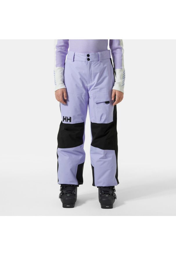 Dziecięce spodnie narciarskie Helly Hansen Powder LT. Kolor: fioletowy. Sezon: zima. Sport: narciarstwo