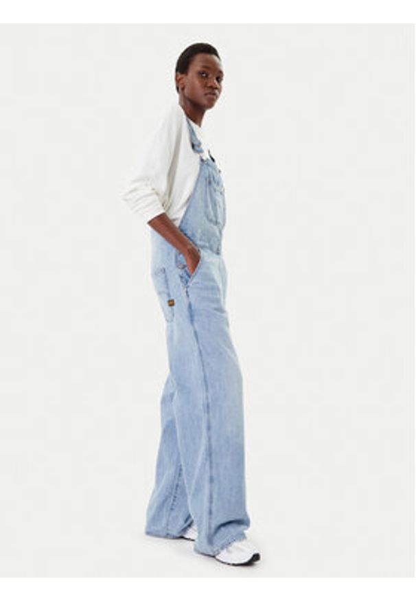 G-Star RAW - G-Star Raw Ogrodniczki D24398-D536 Niebieski Straight Fit. Kolor: niebieski