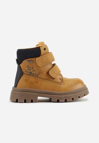 Born2be - Brązowe Botki Traperki Vices na Rzep Nelusela. Okazja: na uczelnię. Zapięcie: rzepy. Kolor: brązowy. Materiał: jeans. Wzór: kolorowy. Styl: klasyczny, elegancki