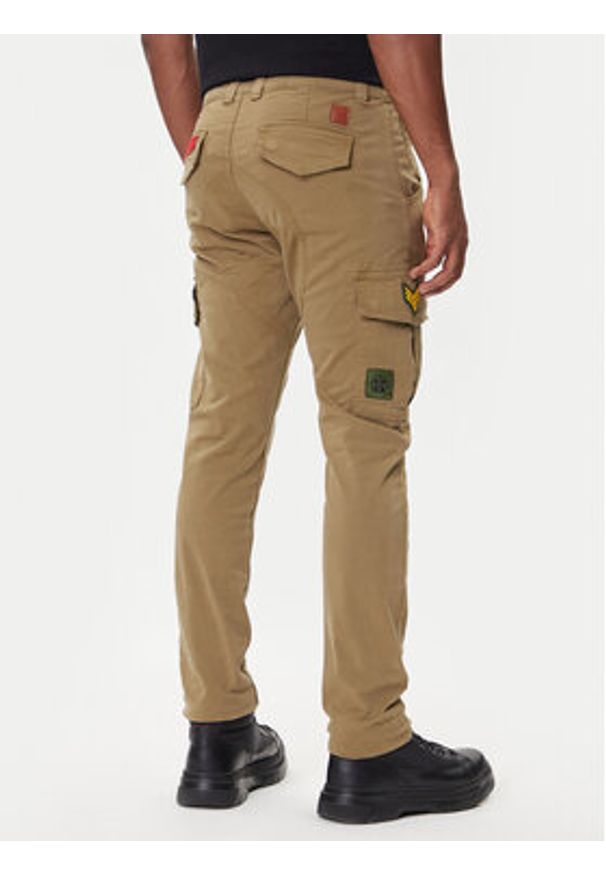 Alpha Industries Spodnie materiałowe Petrol Patch 178207 Zielony Slim Fit. Kolor: zielony. Materiał: bawełna