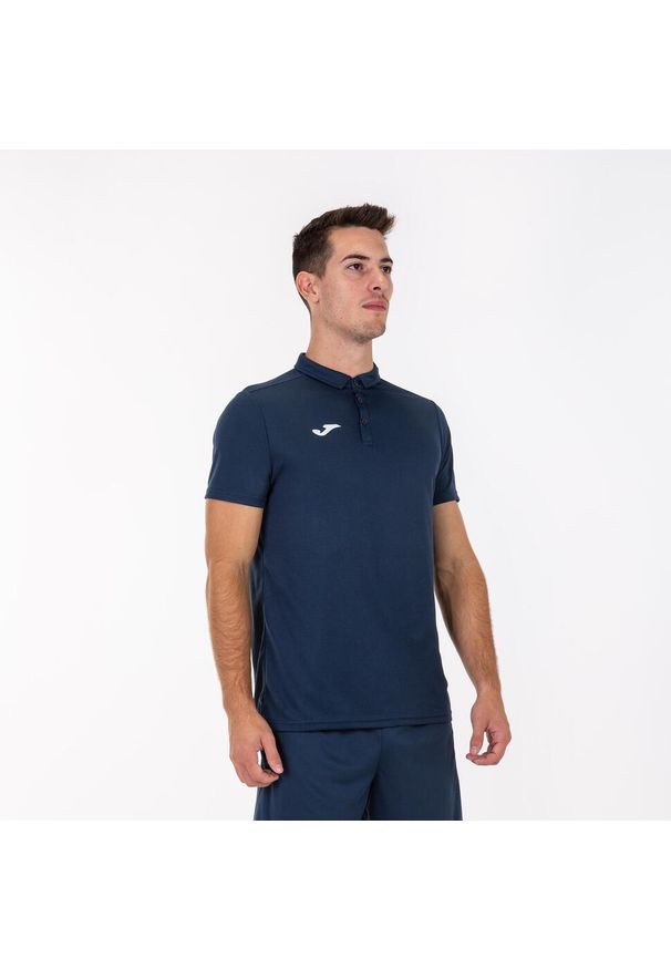 Koszulka polo do tenisa męska Joma Hobby. Typ kołnierza: polo. Kolor: niebieski. Materiał: materiał. Wzór: gładki. Sport: tenis