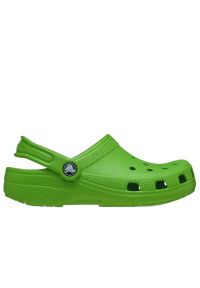 Klapki dziecięce Crocs Classic Clog 206991-30T - zielone. Kolor: zielony. Sezon: lato. Styl: młodzieżowy #1