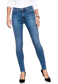 Wrangler - WRANGLER HIGH RISE SKINNY PIXI BLUE W27HFS17R. Stan: podwyższony #8