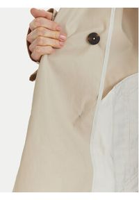 Calvin Klein Trencz LV044B540G Beżowy Regular Fit. Kolor: beżowy. Materiał: syntetyk, bawełna #3
