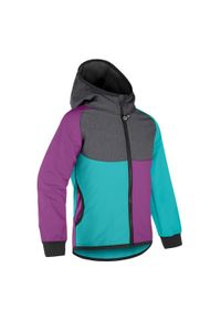 UNUO - Kurtka softshellowa dziecięca z polarem Basic, Multicolor Blackberry. Kolor: fioletowy. Materiał: polar. Sezon: jesień, wiosna