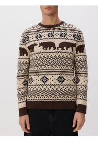 Reserved - Sweter ze świątecznym motywem - kremowy. Kolor: kremowy. Materiał: bawełna, dzianina. Styl: wizytowy