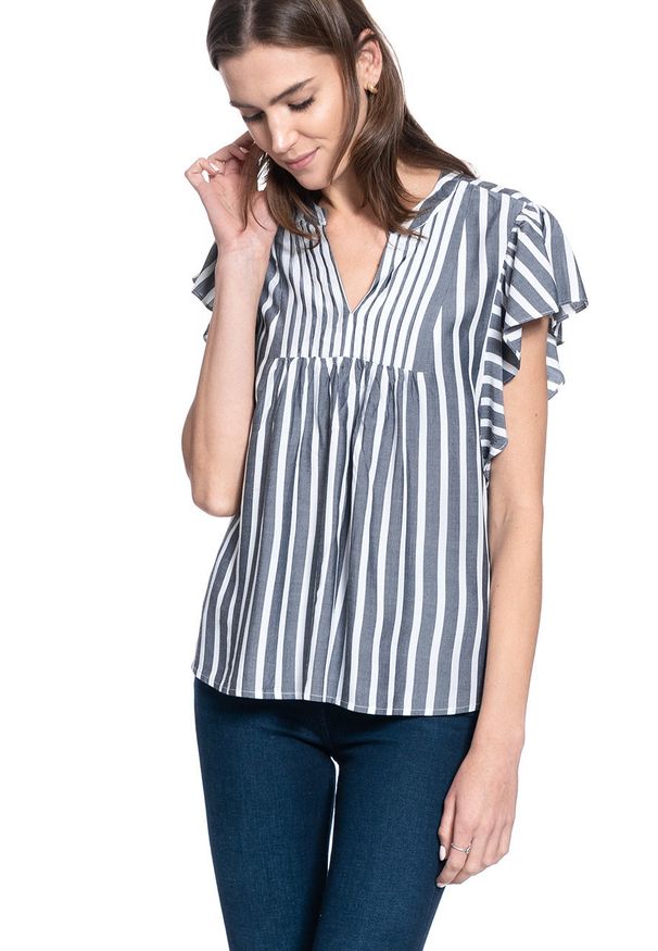 Mustang - BLUZKA DAMSKA MUSTANG Enza Stripe Blouse 1009468 11696