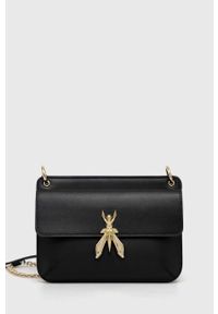 Patrizia Pepe torebka skórzana kolor czarny. Kolor: czarny. Materiał: skórzane #1