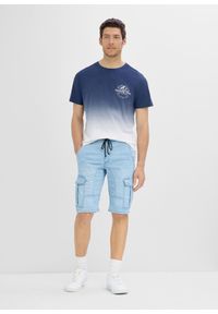 bonprix - T-shirt z czystej bawełny. Kolor: niebieski. Materiał: bawełna. Wzór: nadruk #3