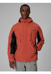 4f - 4F Kurtka trekkingowa membrana 10000 męska - pomarańczowa XXL. Kolor: pomarańczowy. Materiał: materiał. Długość: długie. Sport: turystyka piesza #1