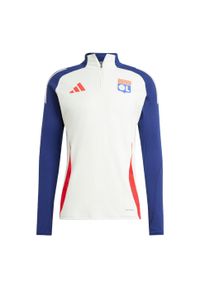 Adidas - Bluza Olympique Lyonnais Tiro 24 Training. Kolor: biały, czerwony, niebieski, wielokolorowy. Materiał: materiał
