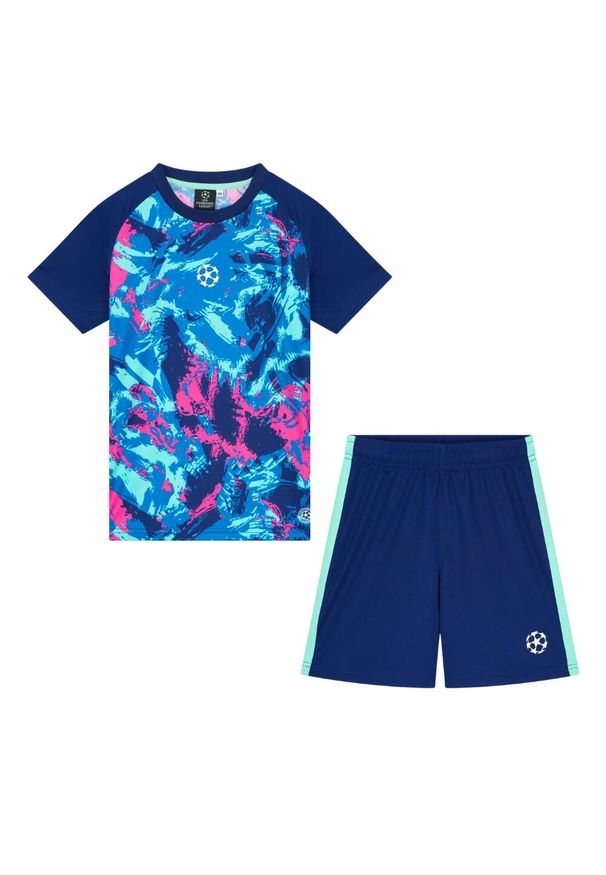 CHAMPIONS LEAGUE - Koszulka piłkarska dla dzieci Champions League. Kolor: niebieski. Sport: piłka nożna