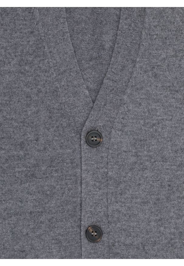 Pako Lorente - PAKO LORENTE - Męski kardigan w szarym kolorze. Okazja: na co dzień. Kolor: szary. Materiał: poliamid, bawełna, wełna. Sezon: jesień. Styl: casual