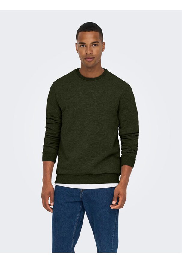 Only & Sons Bluza 22018683 Zielony Regular Fit. Kolor: zielony. Materiał: syntetyk, bawełna