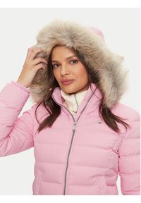 Tommy Jeans Kurtka puchowa Basic DW0DW18312 Różowy Slim Fit. Kolor: różowy. Materiał: syntetyk #2