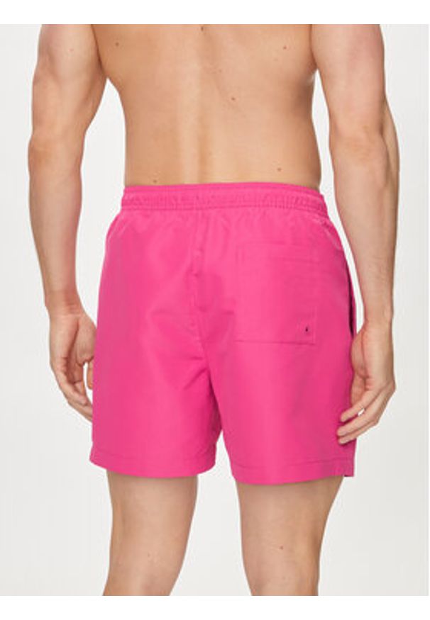Calvin Klein Swimwear Szorty kąpielowe KM0KM01004 Różowy Regular Fit. Kolor: różowy. Materiał: syntetyk