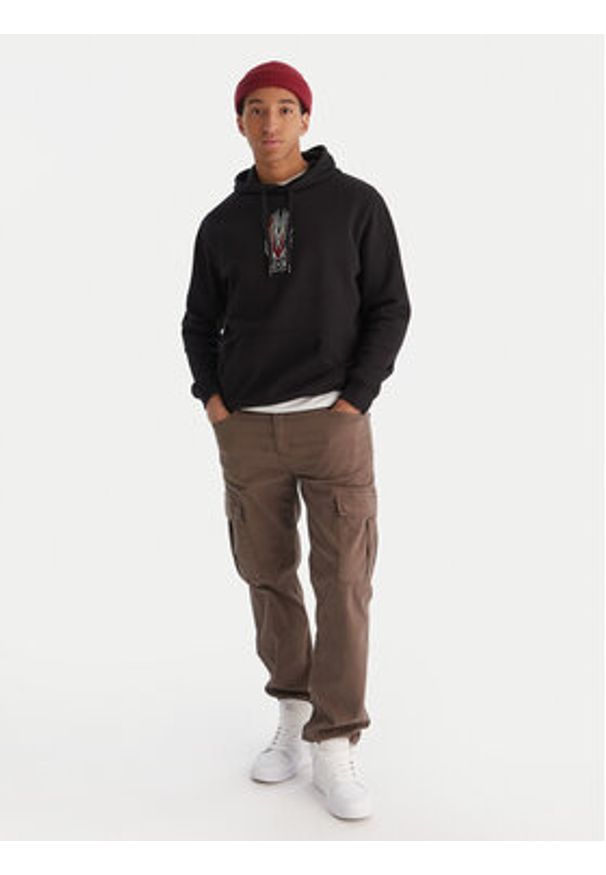 DC Shoes Bluza Burnt Out EDYSF03253 Czarny Regular Fit. Kolor: czarny. Materiał: bawełna