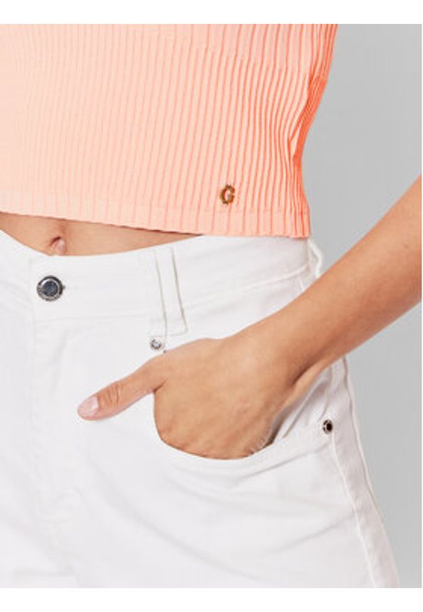 Guess Bluzka W2YR42 Z2U00 Koralowy Slim Fit. Kolor: pomarańczowy. Materiał: syntetyk